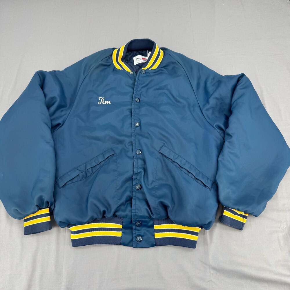 King Louie Pro Fit Vintage Blue Varsity Jacket Size M